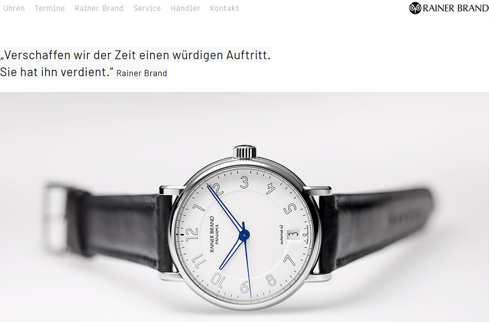 Screenshot Homepage rainerbrand.de